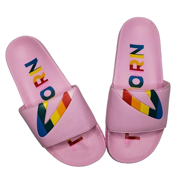 TRETORN | Tragrant Pink Rainbow Open Toe Slides Athleisure Sandals Women's 11 - Picture 5 of 10